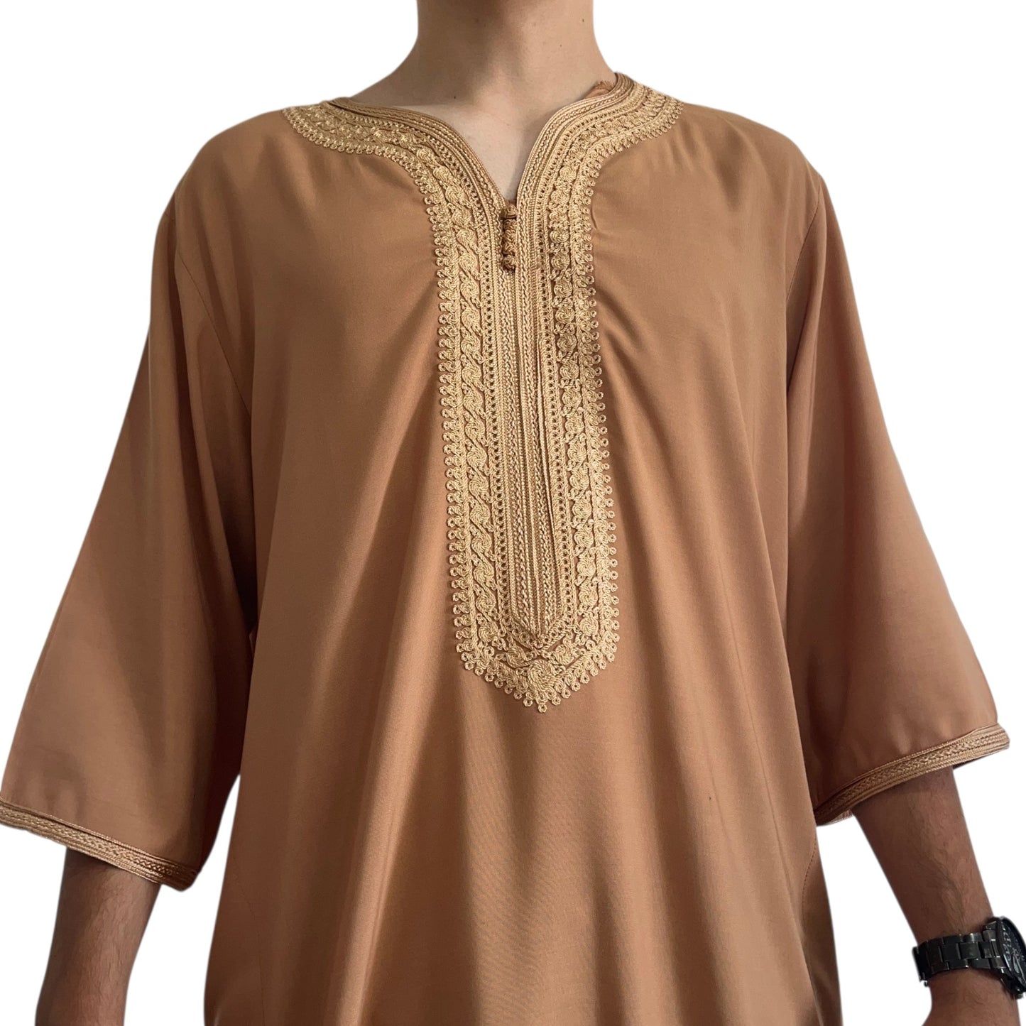 Razi Thobes Moroccan Gold Embroidered Thobe