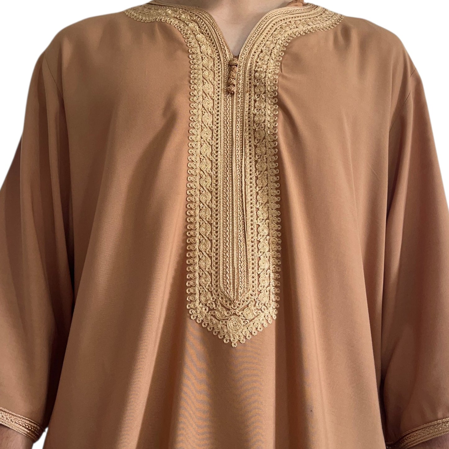 Razi Thobes Moroccan Gold Embroidered Thobe