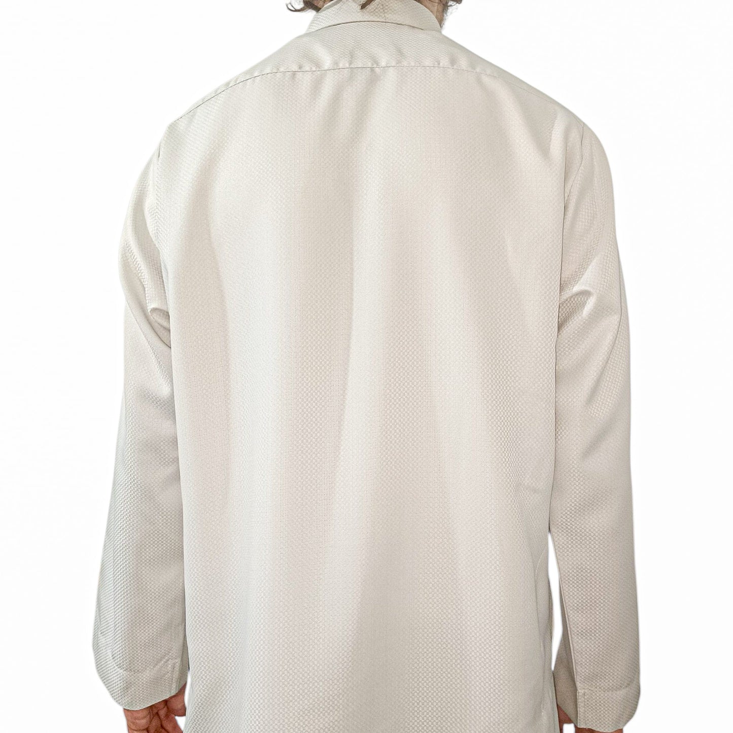 Razi Thobes Premium Designer Collar Thobe – Off White